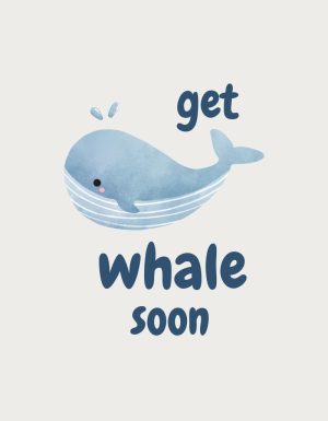 Get Whale Soon mug design - flat print artwork shown on a plain background