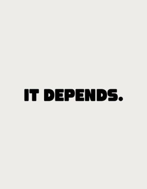 It Depends - flat print artwork for the lawyer coffee cup