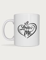 Love heart mug - Love Me script design