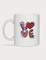 Love mug - patterned LOVE letters design