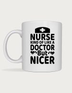 Nurse mug - nurse cap with the text Nurse, Kind Of Like A Doctor But Nicer