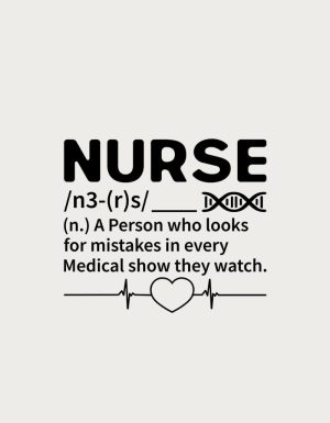 Nurse definition - flat print artwork for the coffee cups for nurses