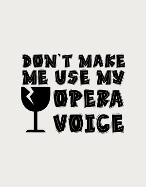 Opera Voice singer mug design - flat print artwork shown on a plain background