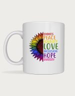 Rainbow mug - Pride Sunflower design