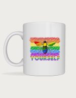 Bee Yourself rainbow mug
