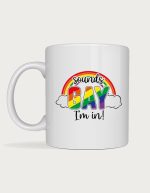 Pride mug - rainbow with the text Sounds Gay I'm In