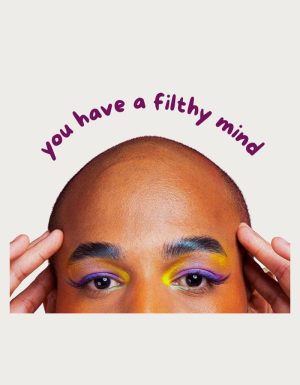Filthy Mind Reader design - flat print artwork for the novelty coffee mug