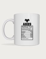 Zodiac mug - Aries Nutritional Facts label