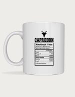 Zodiac mug - Capricorn Nutritional Facts label