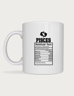 Zodiac mug - Pisces Nutritional Facts label