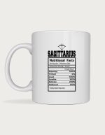 Zodiac mug - Sagittarius Nutritional Facts label