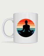 Witchy mug - Meditation Sunset silhouette design