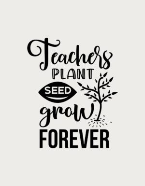 Teachers Plant Seeds mug design - flat print artwork shown on a plain background