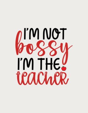 I'm Not Bossy I'm The Teacher mug