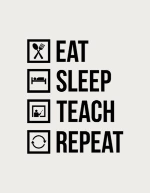 Funny teacher mug - Eat Sleep Teach Repeat