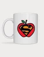 Super Teacher mug - superhero apple emblem