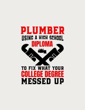 Plumber Fixes Your Mess - flat print artwork for the plumber mug