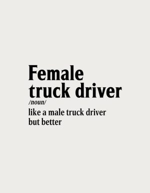 Female Truck Driver - flat print artwork for the lorry driver mug