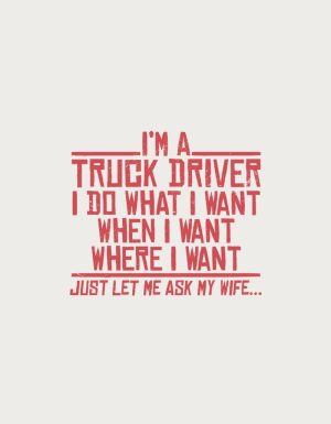 Free Trucker - flat print artwork for the coffee mugs for truckers