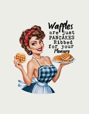 Waffles For Your Pleasure design - flat print artwork for the funny mugs for mums
