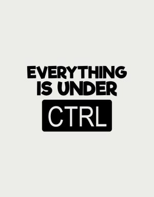 Everything Is Under CTRL - flat print artwork for the funny IT mug