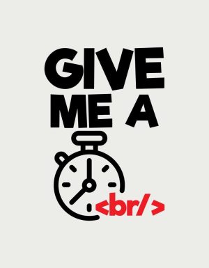 Give Me A Break coder mug design - flat print artwork shown on a plain background
