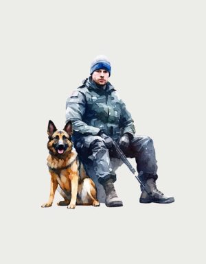 Tactical K9 team mug design - flat print artwork shown on a plain background