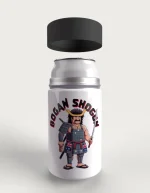 Bogan Shogun metal stubby holder – with the screw-in cap lifted off