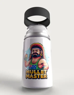 Mullet Master metal stubby holder – with the cap coming off
