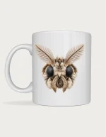 Bug art mug - close-up Moth Face design