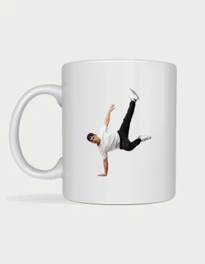 Dance coffee mug - breakdancer one-hand freeze move
