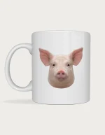 Farm animal mug - realistic pig face photograph