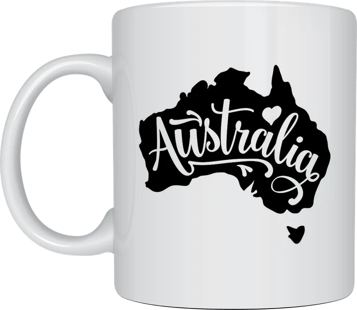 Australia mug - Australia map silhouette design