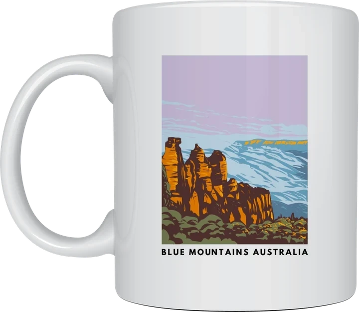 Australia mug - Blue Mountains Three Sisters design