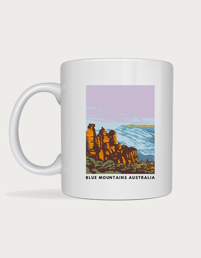 Australia mug - Blue Mountains Three Sisters design
