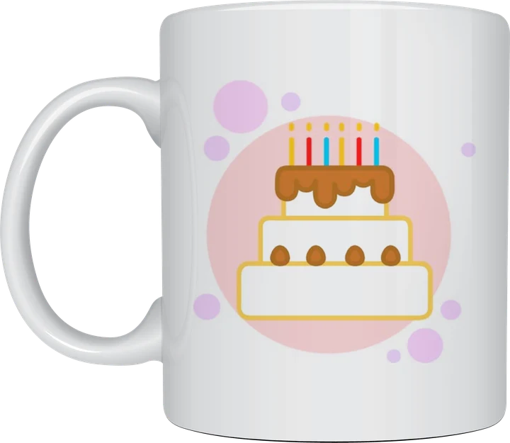 Birthday mug - Birthday Cake design