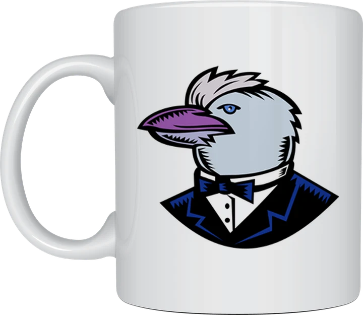 Kookaburra mug - Classy Kookaburra in a tuxedo