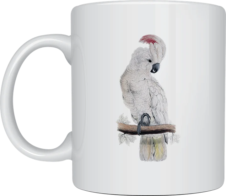 Cockatoo mug - Cockatoo perched on a branch