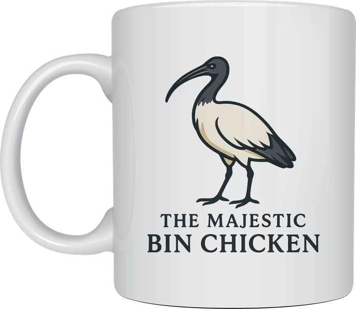 Bin chicken mug - The Majestic Bin Chicken Australian white ibis design