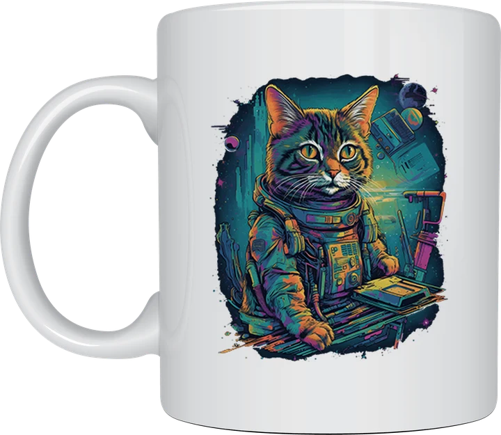Space DJ cat mug