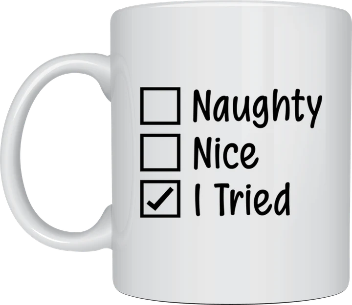 Naughty Nice I Tried mug