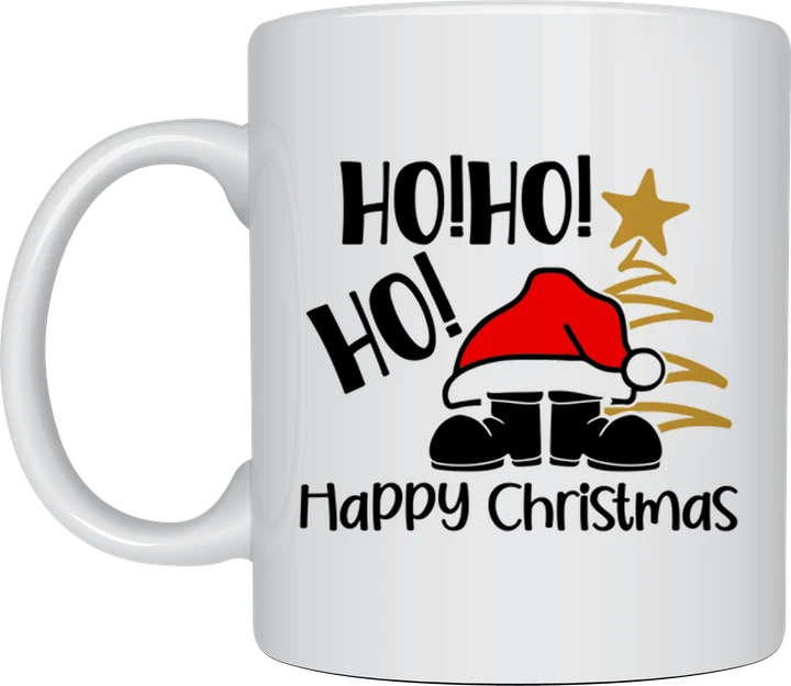 Christmas mug - Ho Ho Ho Happy Christmas design