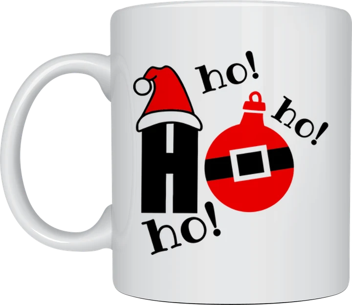 Ho Ho Ho Santa bauble mug