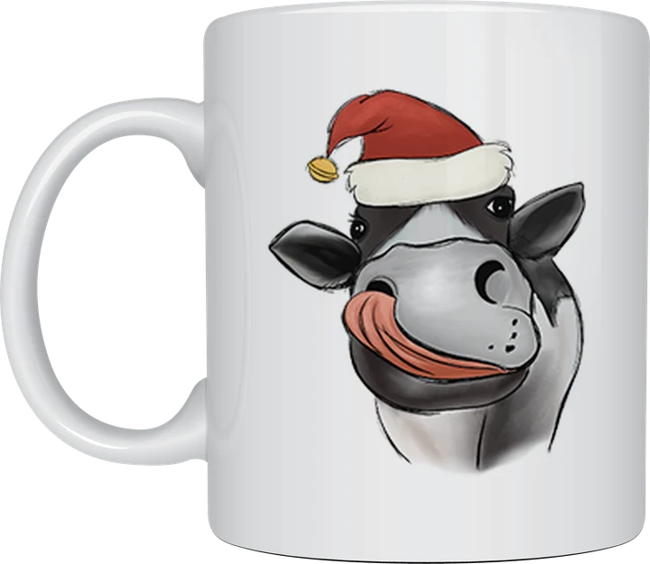 Christmas Moo cow mug