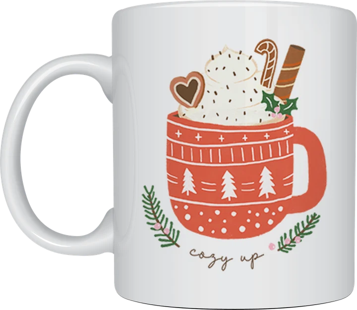 Christmas coffee mug - Holiday Treat cozy up design
