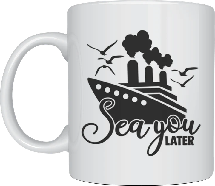 Travel mug - Sea You Later cruise ship design