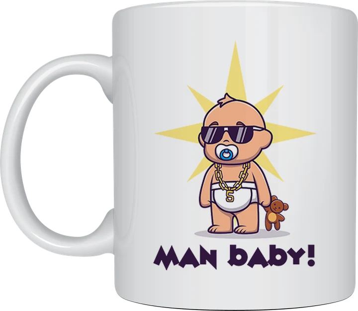 Funny coffee mug - Man Baby cartoon design