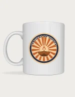 Diwali gift ideas - Festival of Lights retro diya badge mug