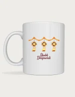 Diwali presents - Shubh Deepavali hanging lanterns and marigolds mug