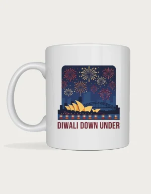 Diwali gifts Australia - Diwali Down Under Sydney Harbour fireworks mug